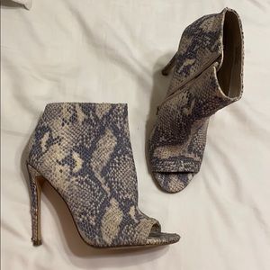 Steve Madden snakeskin booties